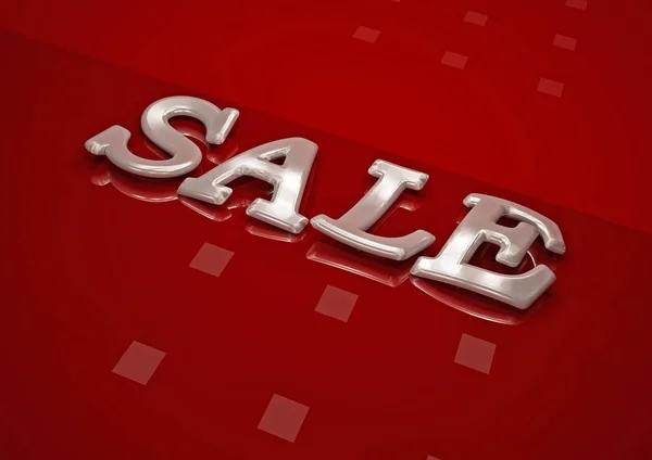 Dimensionale inscriptie van verkoop. 3D-rendering. — Stockfoto