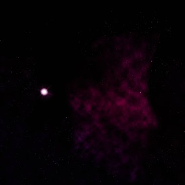 Parlayan nebula olmak. 3B görüntüleme