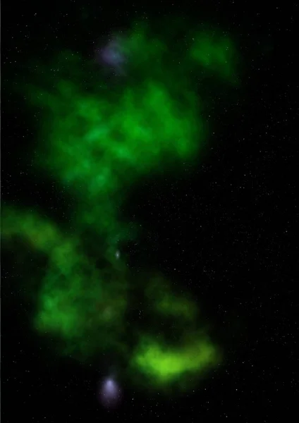 Uzayda bir yıldız alanı ve bir nebula. 3B görüntüleme — Stok fotoğraf