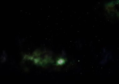 Sonsuz bir yıldız alanının küçük bir parçası. 3B görüntüleme