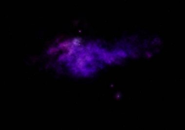 Uzayda bir yıldız alanı ve bir nebula