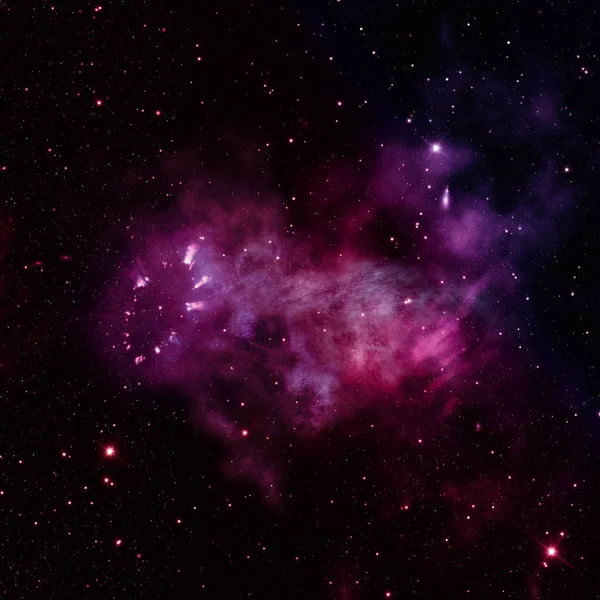 Uzayda bir yıldız alanı ve bir nebula — Stok fotoğraf