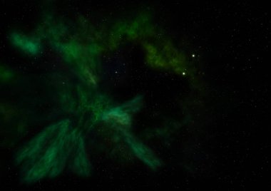 Evrendeki sonsuz uzay alanının küçük bir parçası. Bu görüntünün elementleri NASA tarafından döşenmiştir. 3B görüntüleme