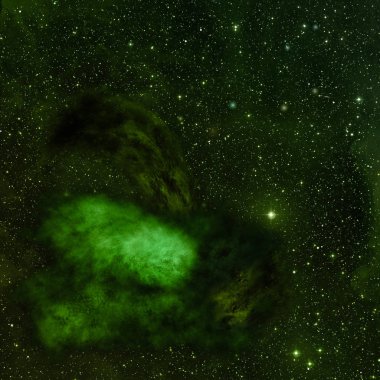 Uzayda bir yıldız alanı bir nebula ve gaz yoğunluğu. Bu görüntünün elementleri NASA tarafından desteklenmektedir .