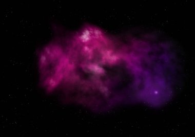 Uzaya karşı parlayan nebula ve yıldız alanı. Bu görüntünün elementleri NASA tarafından desteklenmektedir .