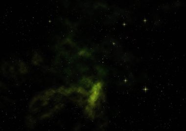 Uzayda bir yıldız alanı bir nebula ve gaz yoğunluğu. Bu görüntünün elementleri NASA tarafından desteklenmektedir .