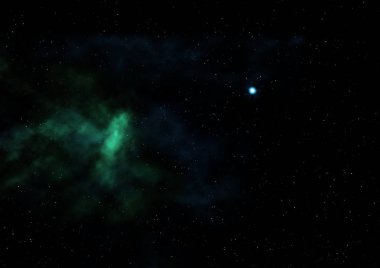 Uzaya karşı parlayan nebula ve yıldız alanı. Bu görüntünün elementleri NASA tarafından desteklenmektedir .