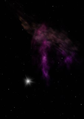 Uzayda bir yıldız alanı bir nebula ve gaz yoğunluğu. Bu görüntünün elementleri NASA tarafından desteklenmektedir .