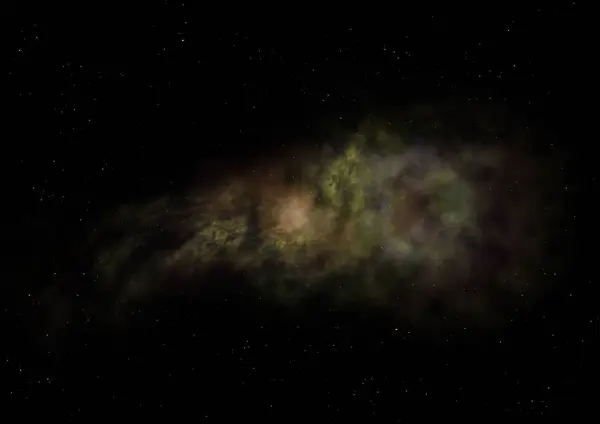 Jauh Bersinar Nebula Dan Bidang Bintang Terhadap Ruang Elemen Gambar — Stok Foto