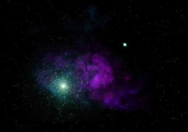 Departe Străluci Nebuloasă Câmp Stelar Împotriva Spaţiului Elemente Ale Acestei — Fotografie, imagine de stoc