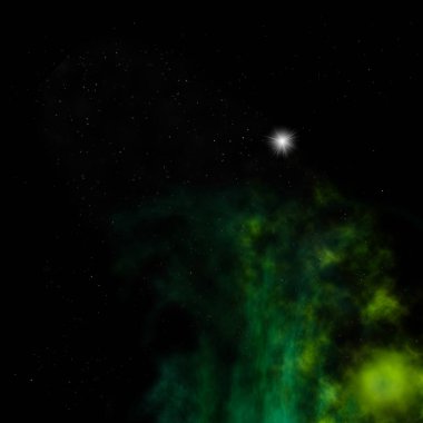 Parlayan nebula olmak. 3B görüntüleme