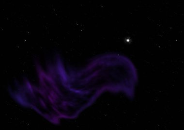 Parlayan nebula olmak. 3B görüntüleme