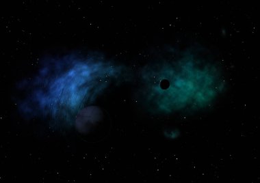 Sonsuz bir yıldız alanının küçük bir parçası