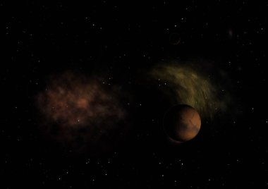 Sonsuz bir yıldız alanının küçük bir parçası