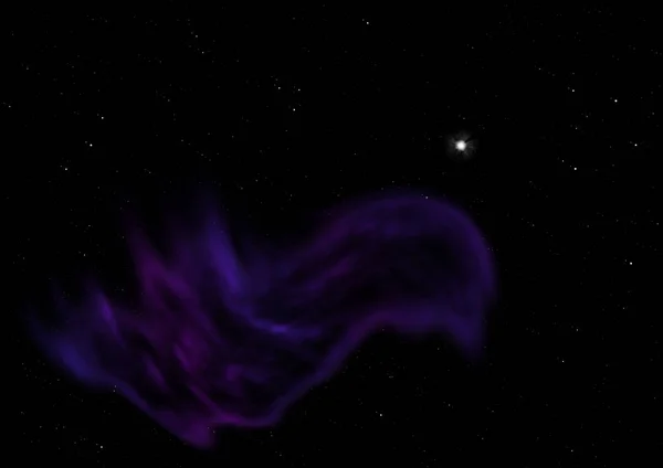 Parlayan nebula olmak. 3B görüntüleme — Stok fotoğraf