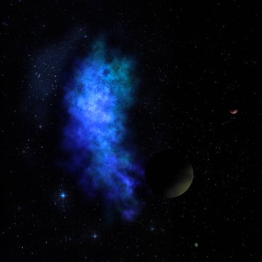 Bir alanda kuruyorsun gezegenler. 3D render.