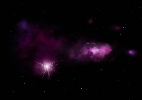 Uma pequena parte de um campo estelar infinito. Renderização 3D Fotos De Bancos De Imagens Sem Royalties
