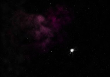 Evrendeki sonsuz uzay alanının küçük bir parçası. Bu görüntünün elementleri NASA tarafından döşenmiştir. 3B görüntüleme