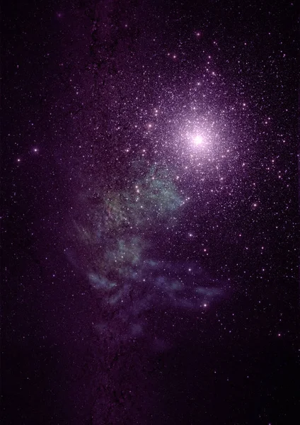 Campo Stellare Nello Spazio Una Nebulosa Una Congestione Del Gas — Foto Stock