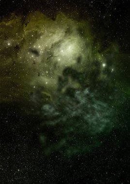 Parlayan nebula olmak. 3B görüntüleme