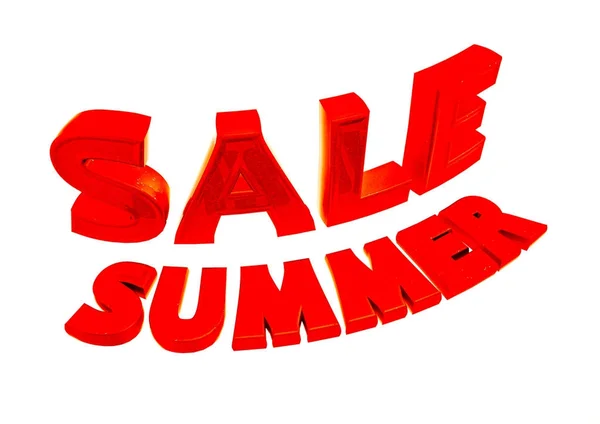 Dimensional Inscription Summer Sale Isolated Background Rendering — Stock Photo, Image