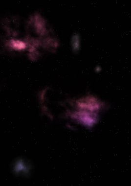 Uzayda bir yıldız alanı bir nebula ve gaz yoğunluğu. Bu görüntünün elementleri NASA tarafından döşenmiştir. 3B görüntüleme