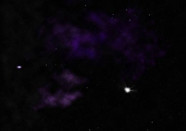 Evrendeki sonsuz uzay alanının küçük bir parçası. Bu görüntünün elementleri NASA tarafından döşenmiştir. 3B görüntüleme