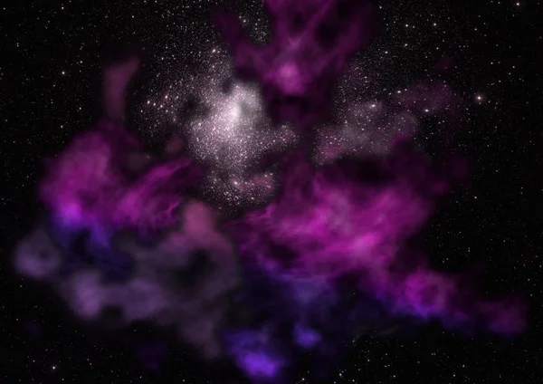 太空中的星场和星云 — 图库照片