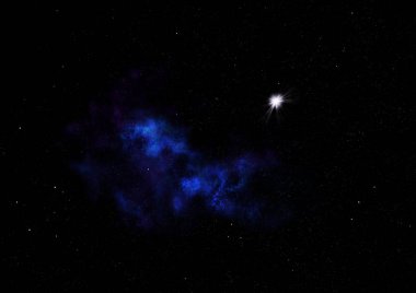 Sonsuz bir yıldız alanının küçük bir parçası