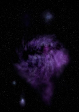 Uzaya karşı parlayan nebula ve yıldız alanı. Bu görüntünün elementleri NASA tarafından desteklenmektedir .