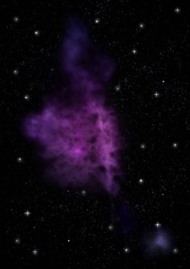 Uzayda bir yıldız alanı bir nebula ve gaz yoğunluğu. Bu görüntünün elementleri NASA tarafından desteklenmektedir .