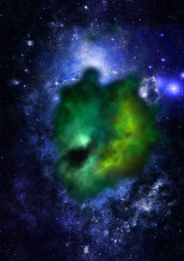 Evrendeki sonsuz uzay alanının küçük bir parçası. Bu görüntünün elementleri NASA tarafından desteklenmektedir .