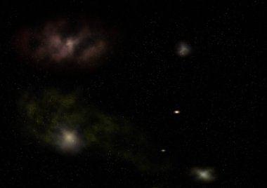 Sonsuz bir yıldız alanının küçük bir parçası