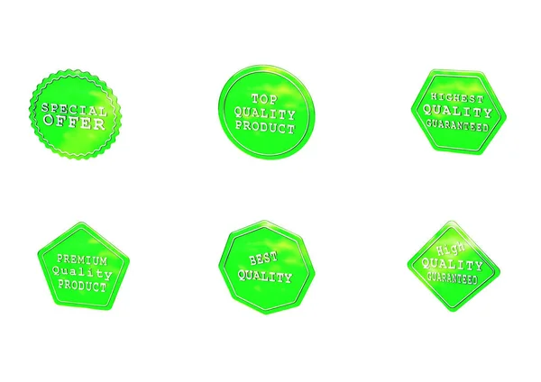 Set de insignias de producto de venta. Renderizado 3D . — Foto de Stock
