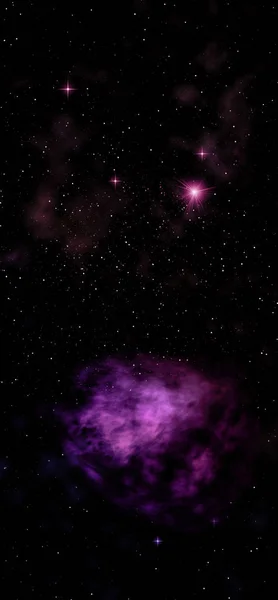 Star field in space and a nebulae — Stock Photo, Image