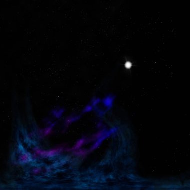 Sonsuz bir yıldız alanının küçük bir parçası