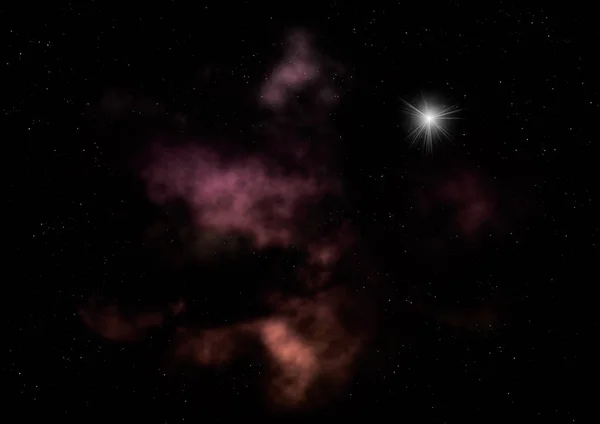 Egy végtelen csillagmező kis része. 3D renderelés — Stock Fotó