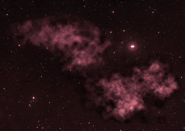 Uzayda bir yıldız alanı ve bir nebula — Stok fotoğraf