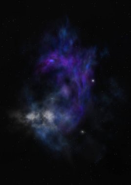 Uzayda bir yıldız alanı bir nebula ve gaz yoğunluğu. Bu görüntünün elementleri NASA tarafından desteklenmektedir .