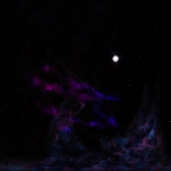 Uzayda Bir Yıldız Alanı Bir Nebula Gaz Yoğunluğu Görüntünün Elementleri — Stok fotoğraf