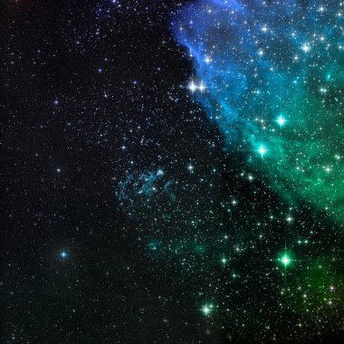 Sonsuz bir yıldız alanının küçük bir parçası