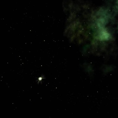 Sonsuz bir yıldız alanının küçük bir parçası