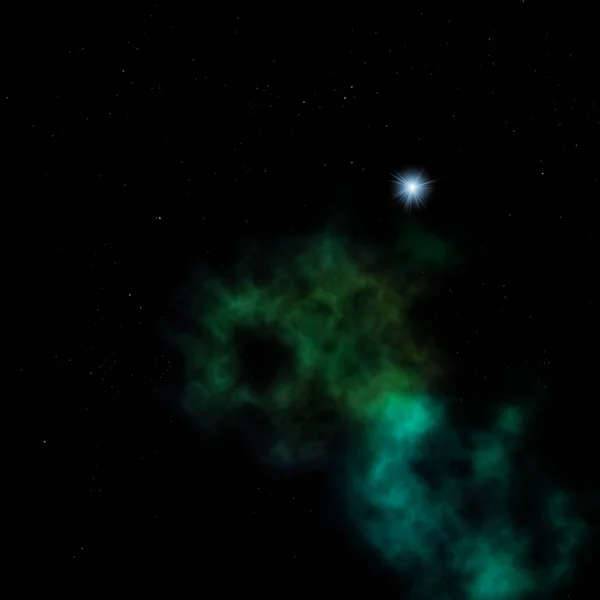 Star field in space and a nebulae. 3D rendering — Stock Photo, Image