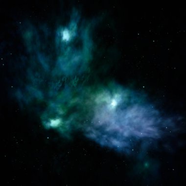 Parlak bir nebula ve yıldız alanı olmaktan çok uzak. 3B görüntüleme