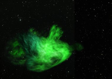 Parlak bir nebula ve yıldız alanı olmaktan çok uzak. 3B görüntüleme