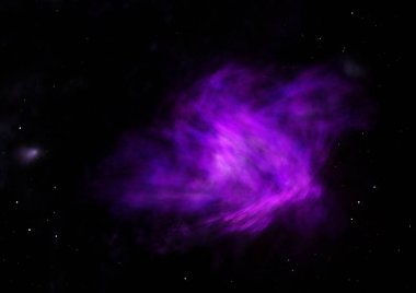 Parlayan nebula ve yıldız alanı olmak. 3B görüntüleme