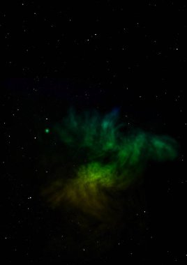 Sonsuz bir yıldız alanının küçük bir parçası. 3B görüntüleme