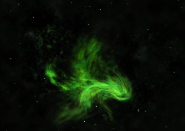 Sonsuz bir yıldız alanının küçük bir parçası. 3B görüntüleme