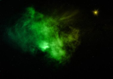 Parlayan nebula ve yıldız alanı olmak. 3B görüntüleme