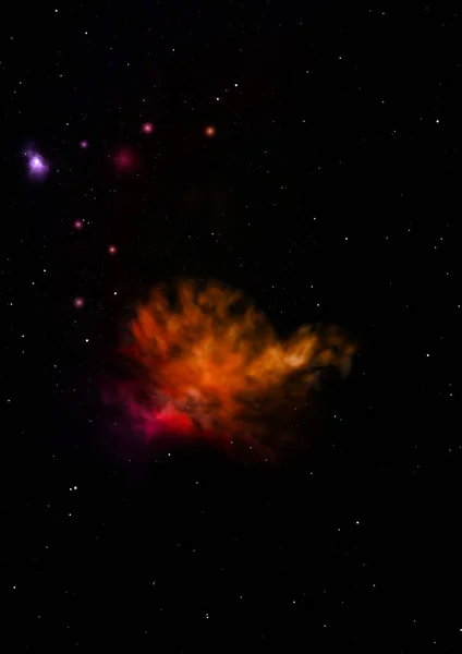 우주의 별 과 성운. 3D 렌더링 — 스톡 사진
